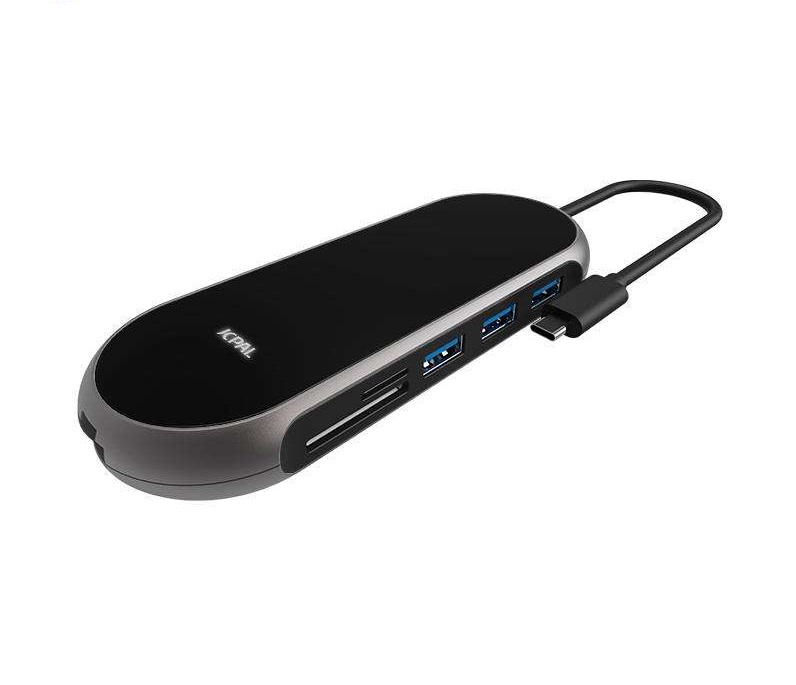 هاب USB-C برند JCPaL مدل ONYX دارای 9 پورت
