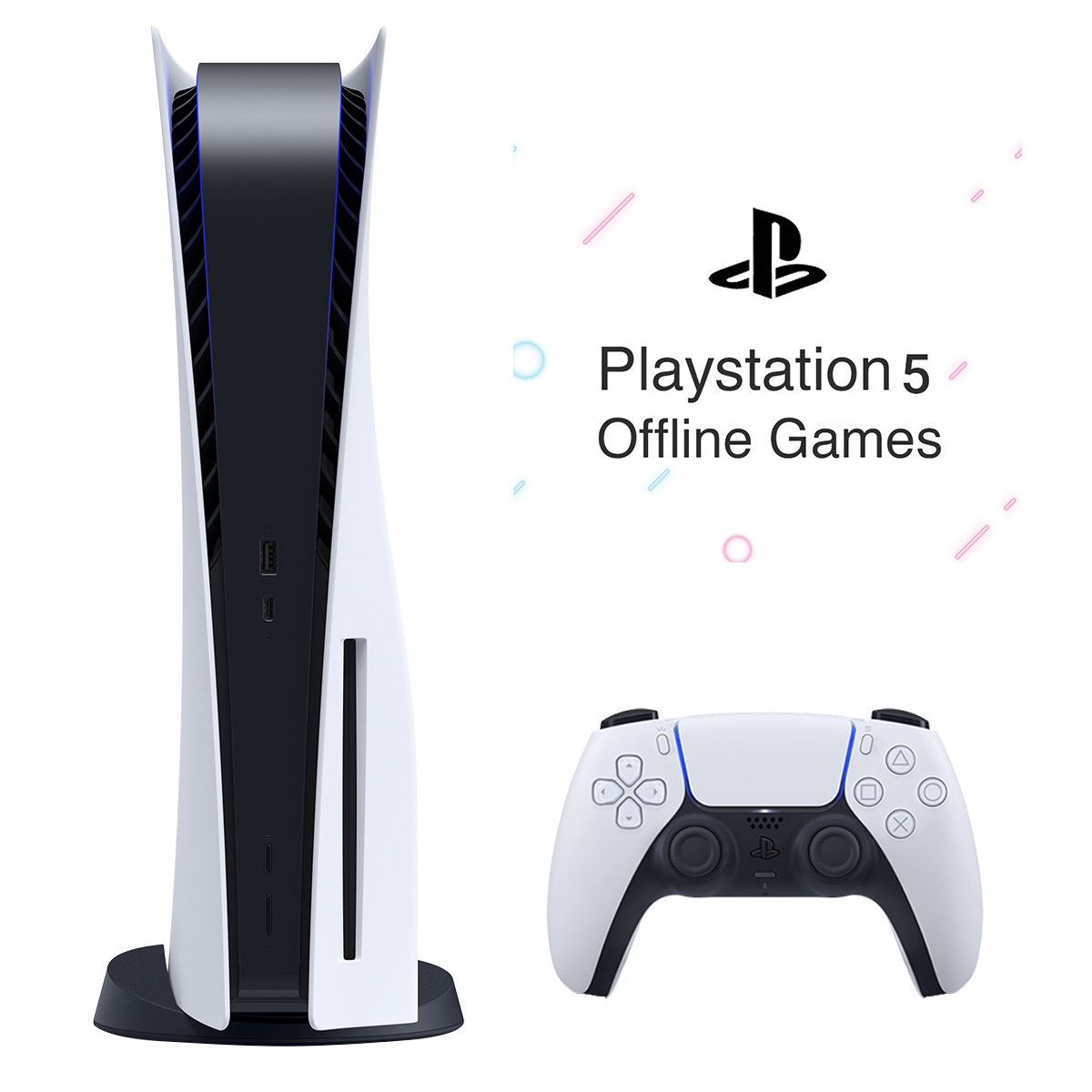 باندل کنسول بازی سونی آمریکا مدل پلی استیشن (Playstation 5 (1115 Drive + پکیج نصب بازی آفلاین 5 بازی انتخابی - Main Image