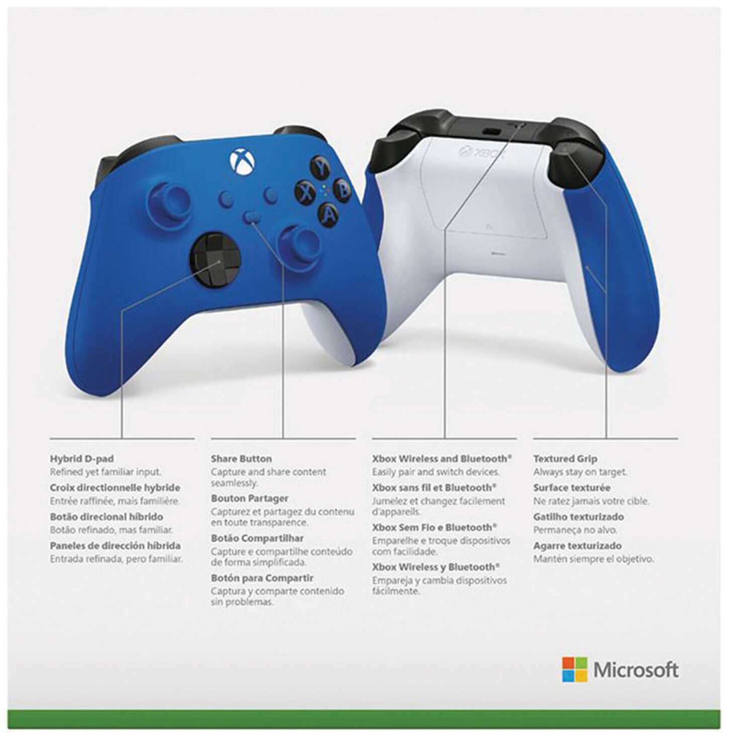 دسته ایکس باکس مدل Shock Blue مناسب Xbox series S-X - Thumbnail 3