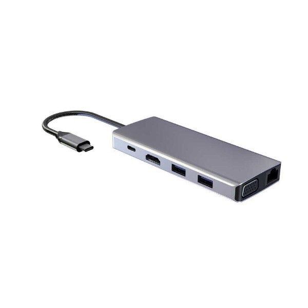 هاب 11 پورت USB-C پاورولوجی Powerology مدل P11CHBGY