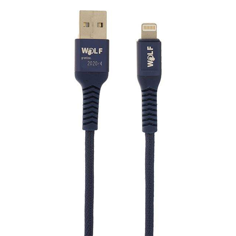 کابل تبدیل USB به لایتنینگ ولف مدل Ds2.4 طول 1 متر - Thumbnail 1