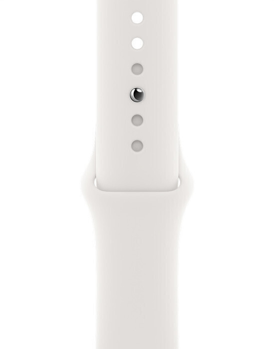 اپل واچ سری 6 آلومینیوم نقره ای با بند سیلیکون سفید 44mm - Thumbnail 1