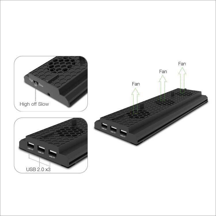استند به همراه فن خنک کننده ایکس باکس وان ایکس - VERTICAL STAND WITH FAN AND HUB XBOX ONE X - Thumbnail 2