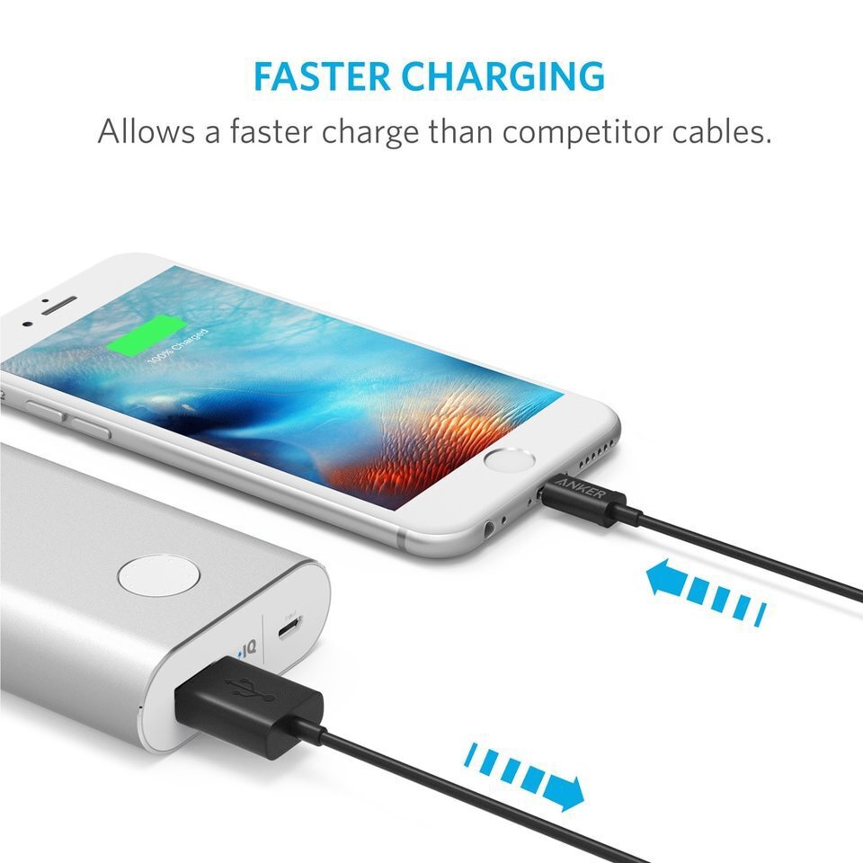 کابل تبدیل USB به لایتنینگ انکر مدل A8121 PowerLine Plus طول 0.9 متر - Thumbnail 2