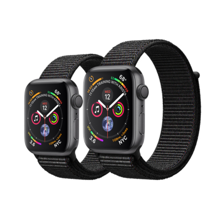 اپل واچ سری 4 آلومینیوم خاکستری با بند اسپورت لوپ مشکی 40mm - Thumbnail 2