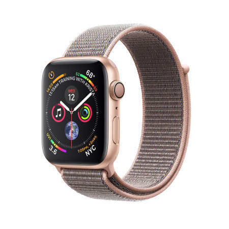 اپل واچ سری 4 آلومینیوم گلد با بند اسپورت لوپ صورتی 44mm - Thumbnail 2