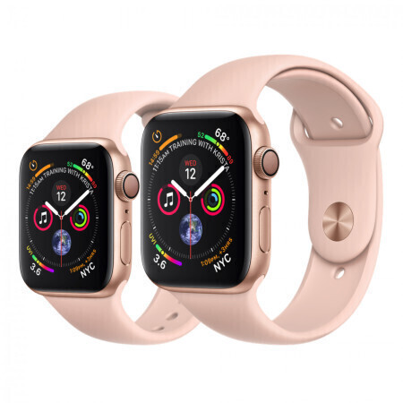 اپل واچ سری 4 آلومینیوم گلد با بند اسپورت صورتی 40mm - Thumbnail 3