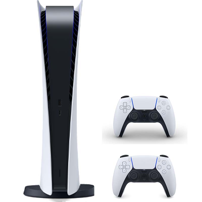 کنسول بازی سونی اروپا مدل پلی استیشن (Playstation 5 (1216 Digital به همراه یک دسته سفید - Main Image