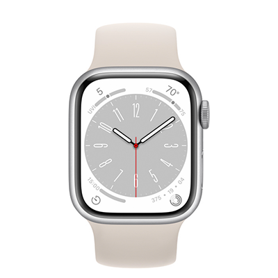 اپل واچ سری 8 آلومینیوم سیلور با بند سولوپ 41mm - Thumbnail 1