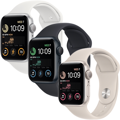 اپل واچ سری SE آلومینیوم 202۲ با بند اسپورت سیلیکون 44mm - Thumbnail 1