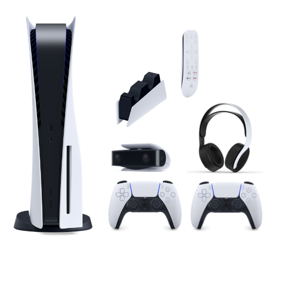 باندل کنسول بازی سونی اروپا مدل پلی استیشن (Playstation 5 (1116 Drive به همراه یک هدست و یک پایه شارژر و یک دوربین و یک ریموت و یک دسته بازی - Main Image