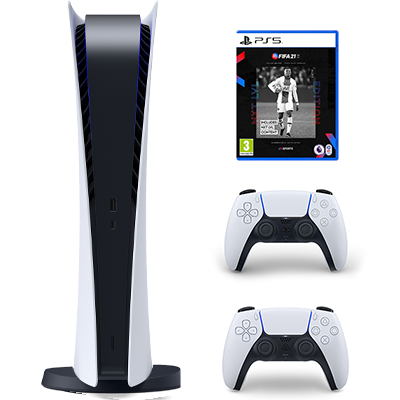 باندل کنسول بازی سونی آسیا مدل پلی استیشن (Playstation 5 (1200 Digital Edition + دیسک بازی فیفا 2021 مخصوص PS5 - Main Image