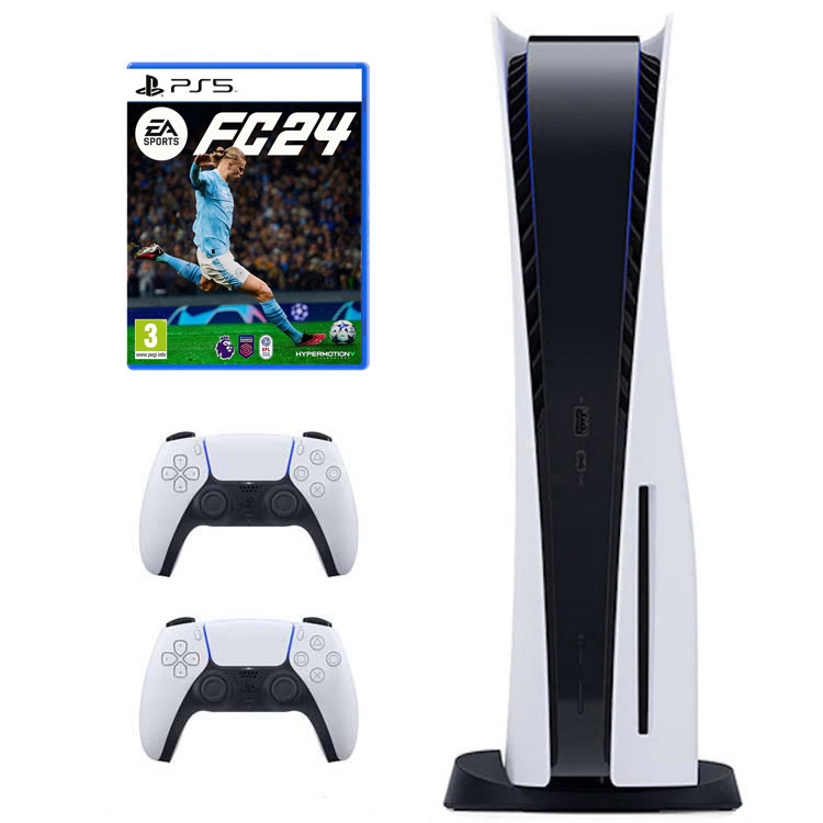 باندل کنسول بازی سونی آسیا مدل پلی استیشن (Playstation 5 (1200 Drive + یک دسته سفید + بازی FC24 برای ps5 - Main Image