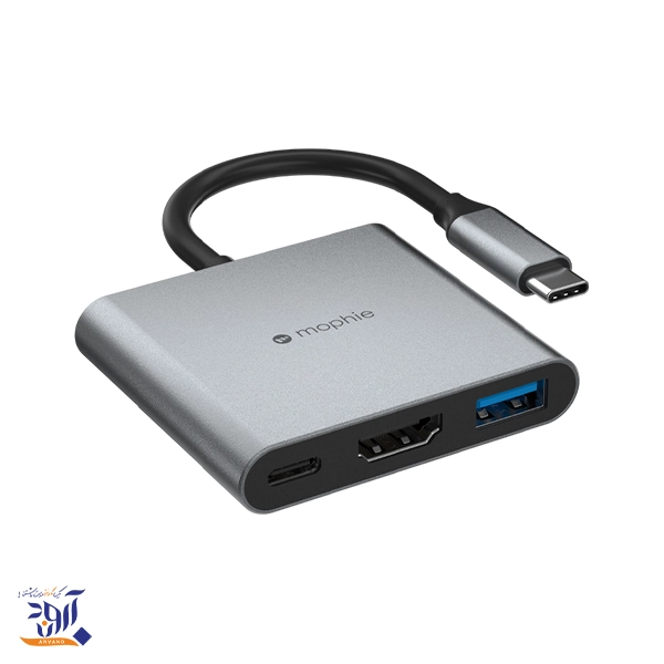هاب ۳ در ۱ موفی مدل Mophie USB-C 3 in 1 Hub