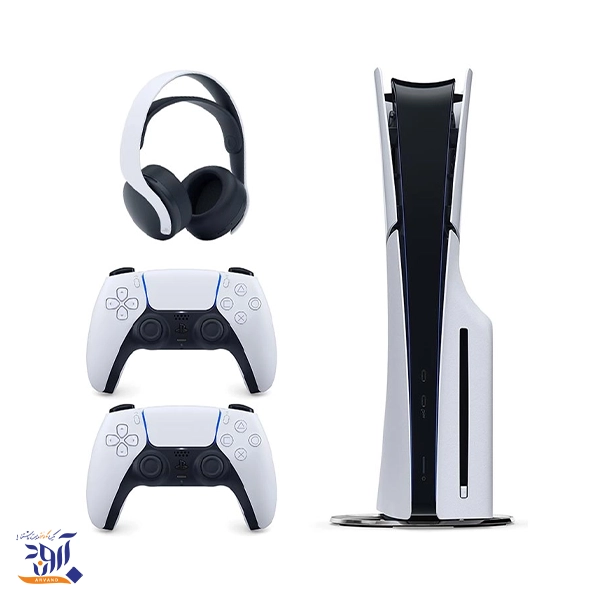 باندل کنسول بازی سونی مدل پلی استیشن 5 اسلیم استاندارد 2000 آسیا + دسته دوال سنس سفید و هدست - Main Image