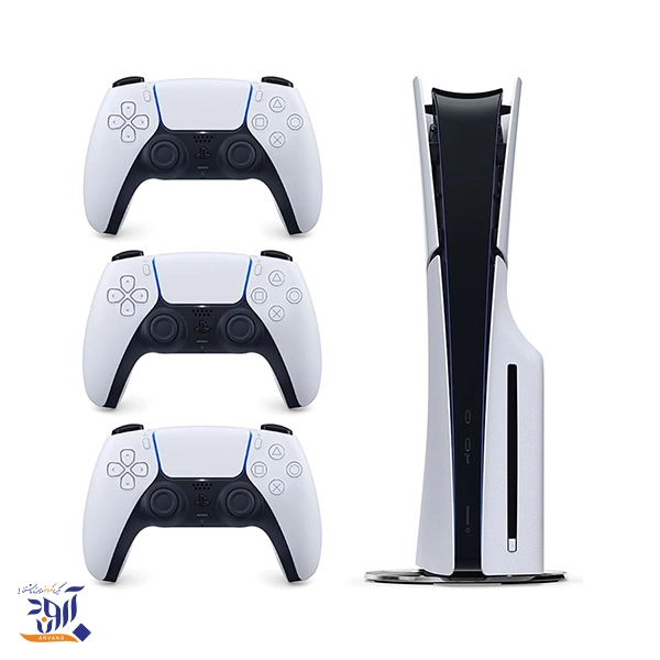 باندل کنسول بازی سونی مدل پلی استیشن 5 اسلیم استاندارد دیسک خور 2000 آسیا + 2 دسته دوال سنس - Main Image