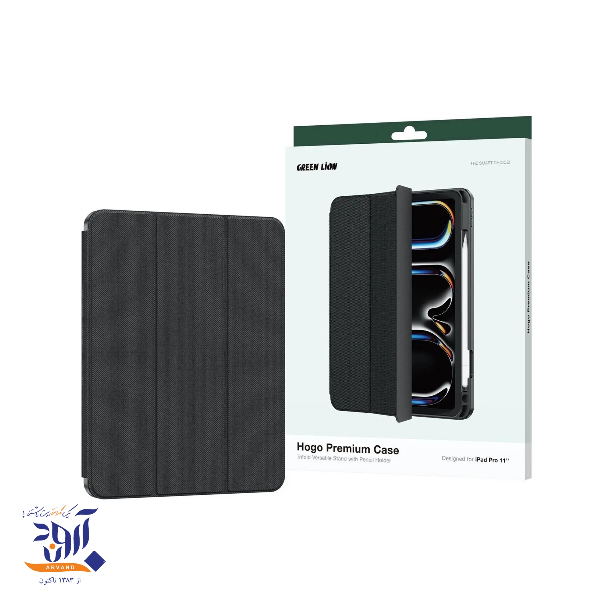 کیف آیپد پرو ایر 4/5 گرین لاین 11/10.9 اینچ Green Lion Hogo Premium Case with Pencil Holder for iPad Pro / iPad Air