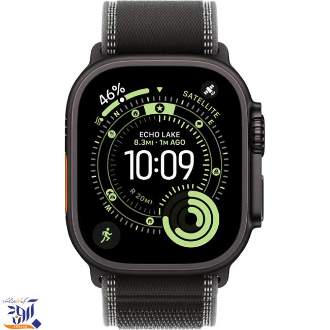 اپل واچ اولترا نسل 3 تیتانیومی مشکی با بند ترایل بلک / چارکول - Thumbnail 1